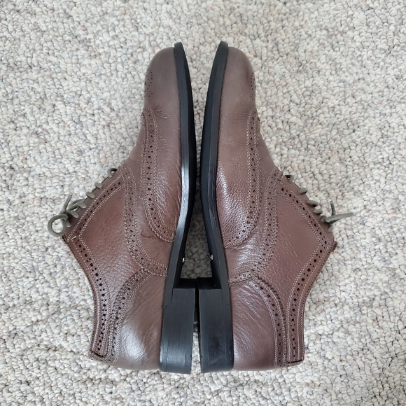 Florsheim Mens Oxford Dress Shoes Brown Gray Almond Toe main image 4